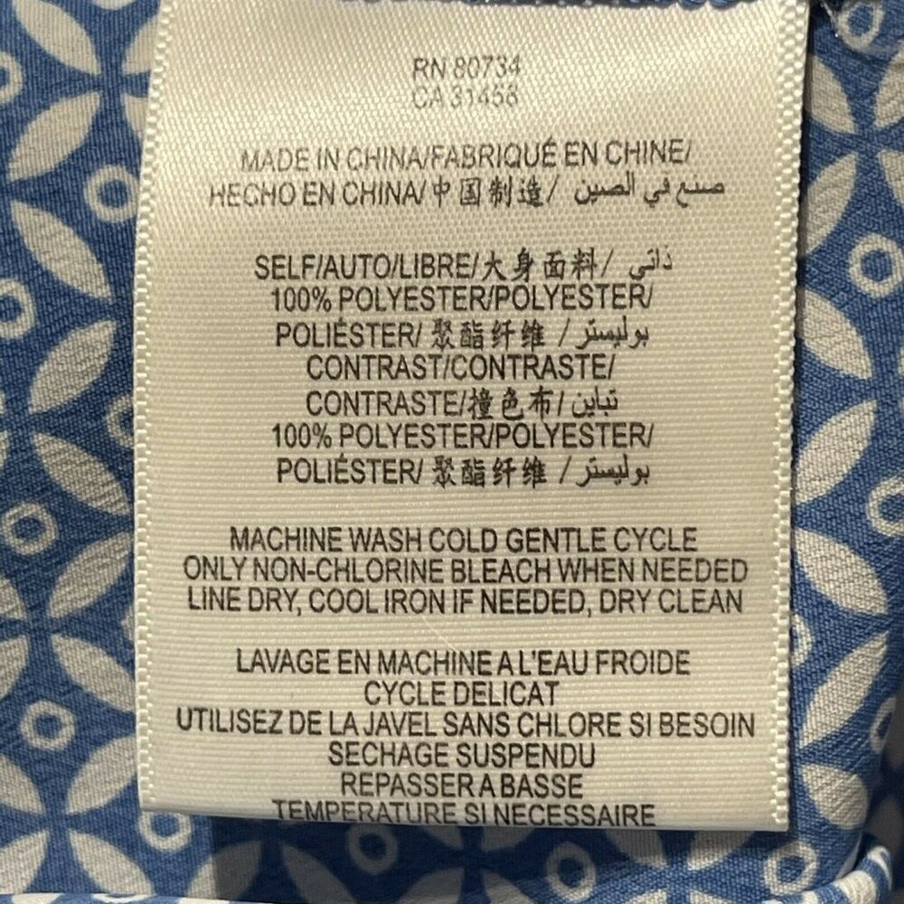 Bcbgeneration Blue Patterned Blouse Size M Crissc… - image 5